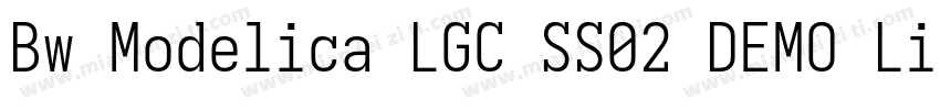 Bw Modelica LGC SS02 DEMO Light字体转换